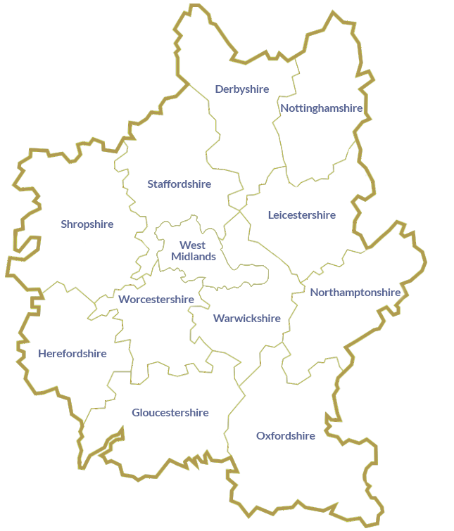 West Midlands Map